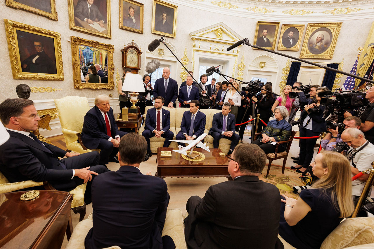 NATO Secretary General Mark Rutte meets with the President of the United States, Mr. Donald J. Trump