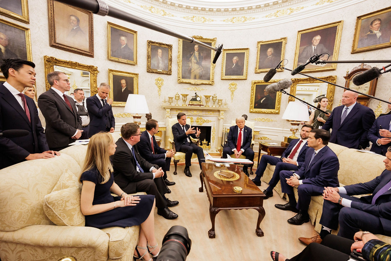 NATO Secretary General Mark Rutte meets with the President of the United States, Mr. Donald J. Trump
