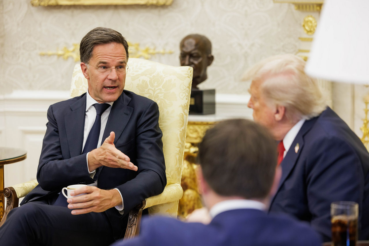 NATO Secretary General Mark Rutte meets with the President of the United States, Mr. Donald J. Trump