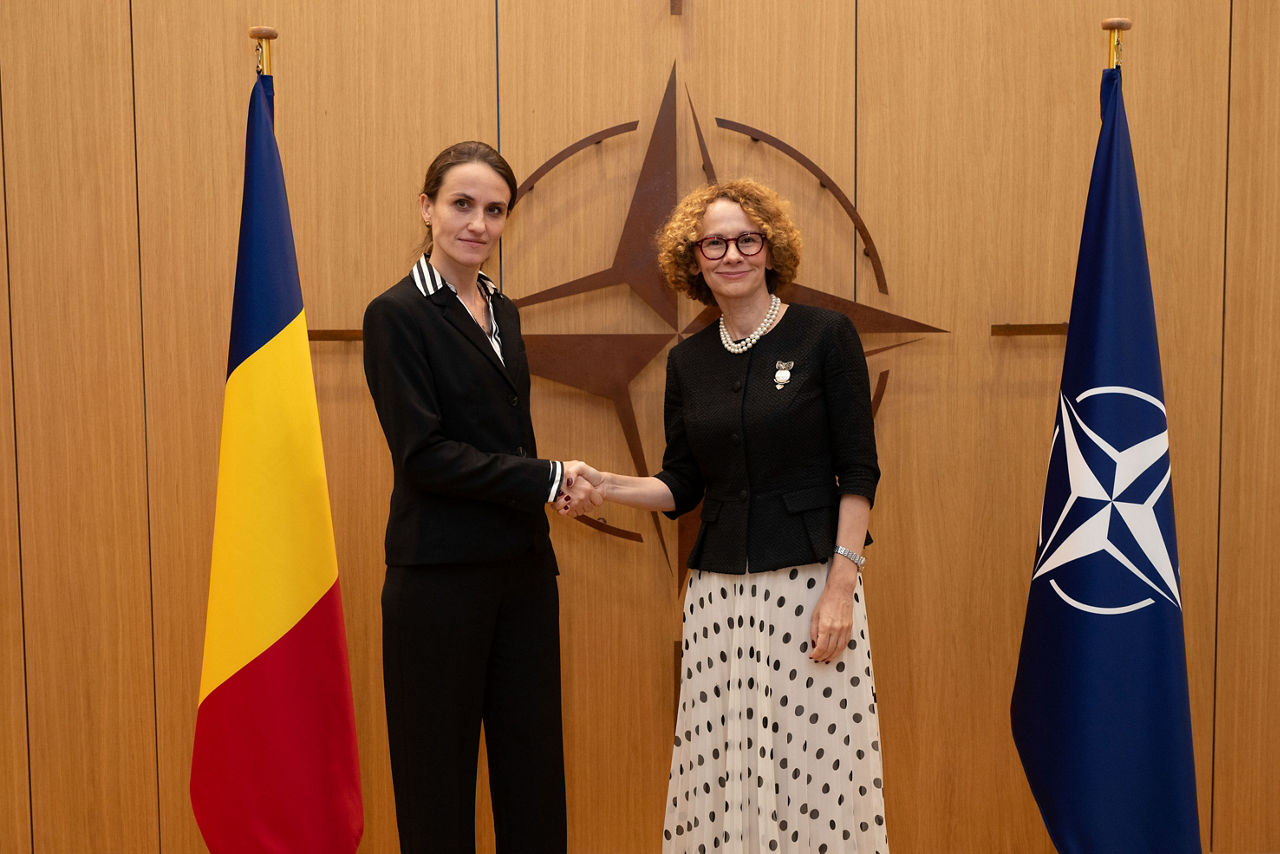 NATO Deputy Secretary General Radmila Shekerinska meets with Oana Toiu, Minister of Foreign Affairs of Romania