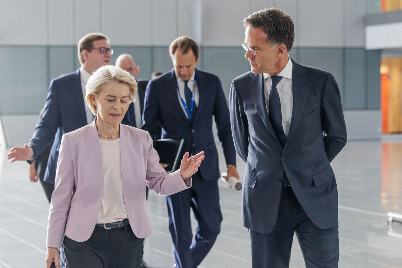 NATO Secretary General Mark Rutte meets with Ursula von der Leyen, President of the European Commission at NATO Headquarters in Brussels, Belgium