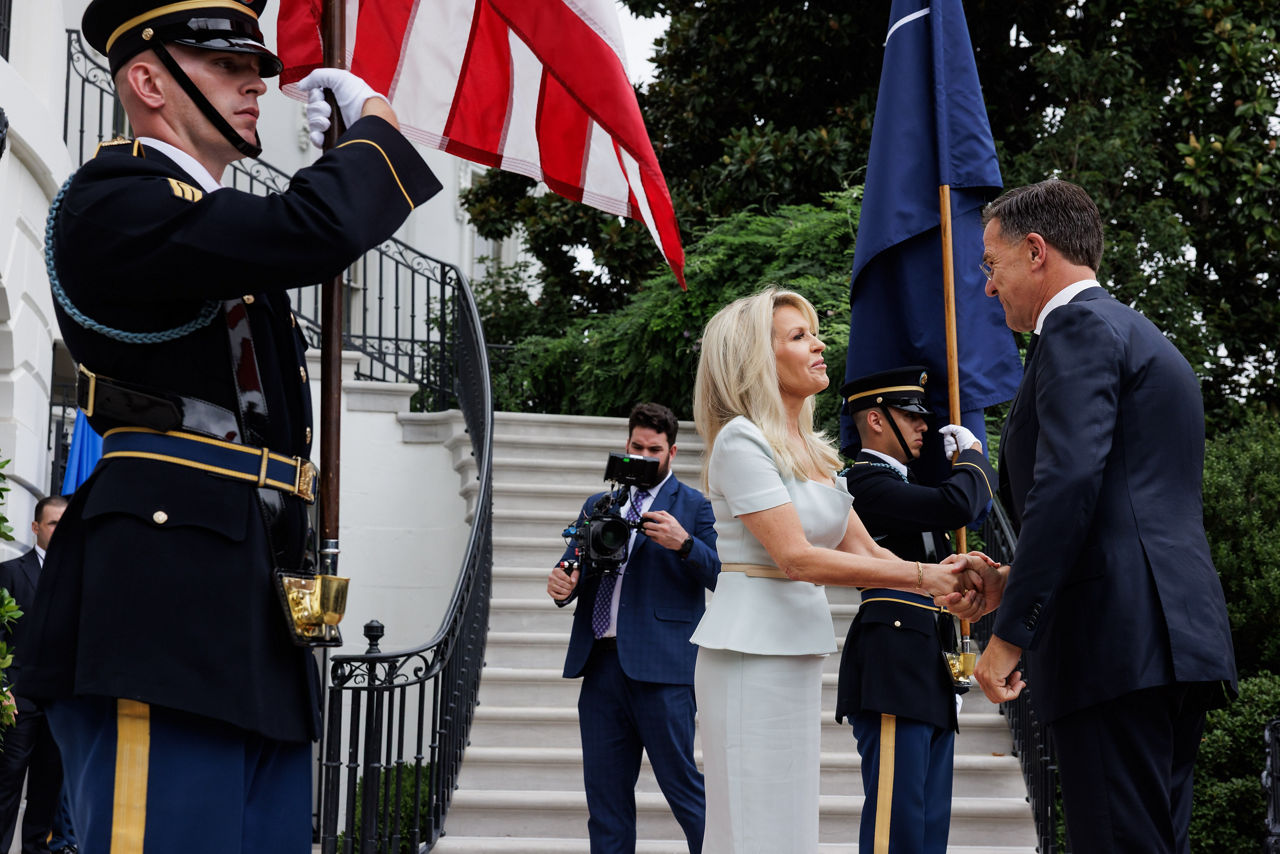 NATO Secretary General Mark Rutte welcomed at the White House