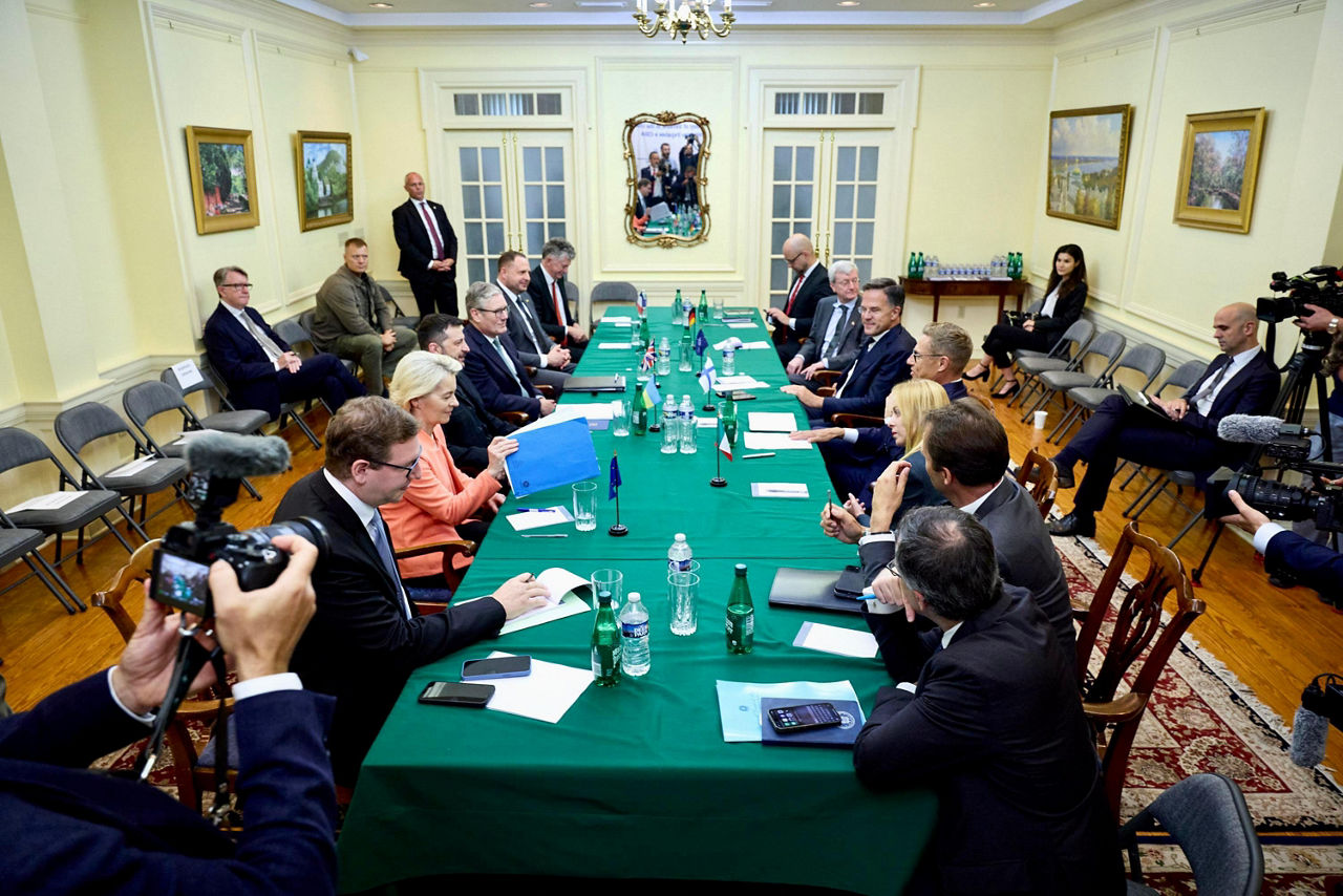 NATO Secretary General Mark Rutte meeting with EU leaders