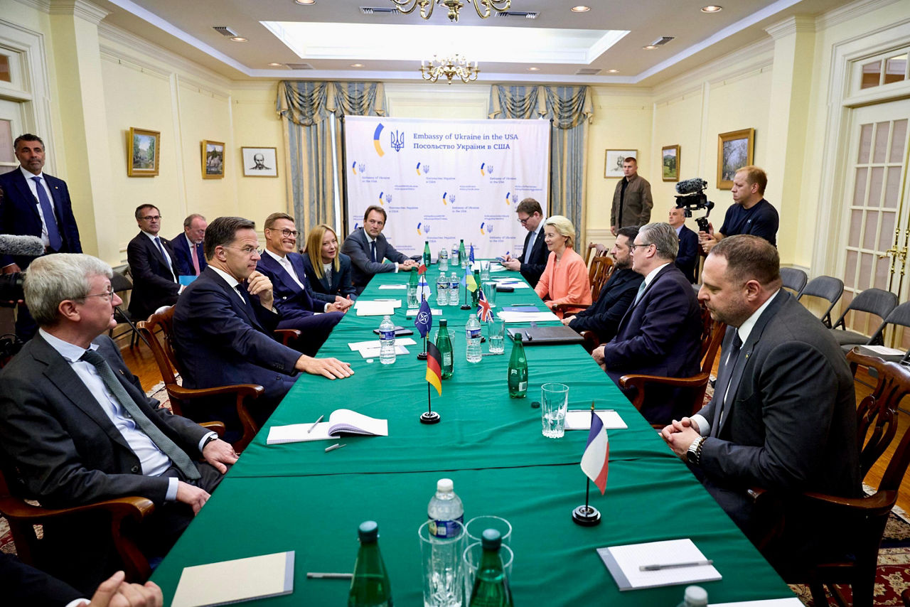 NATO Secretary General Mark Rutte meeting with EU leaders