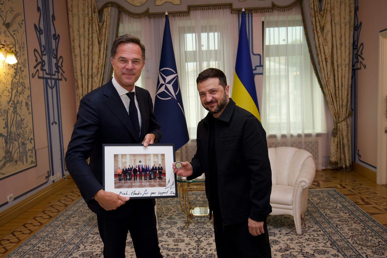 NATO Secretary General Mark Rutte with the President of Ukraine, Volodymyr Zelenskyy