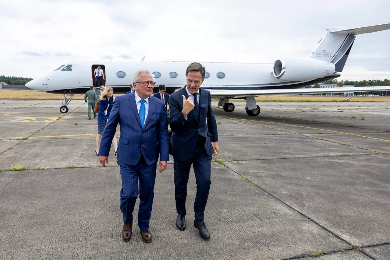 NATO Secretary General Mark Rutte and CEO and President of Rheinmetall Armin Papperger