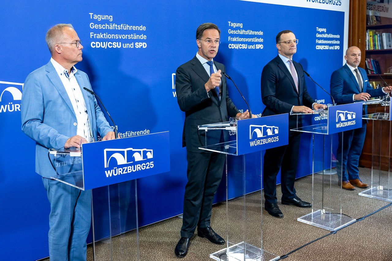 NATO Secretary General Mark Rutte speaks at the Würzburg25 conference 