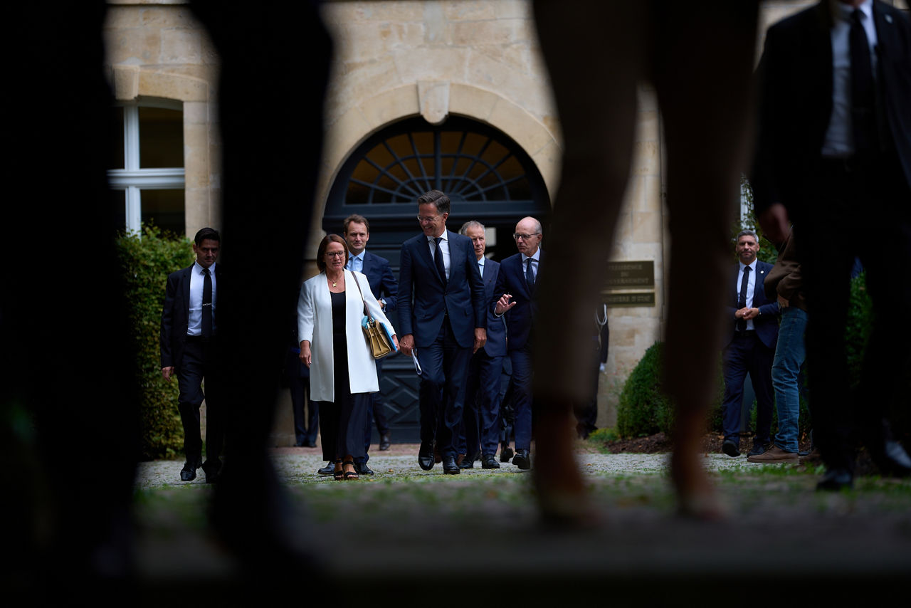 NATO Secretary General Mark Rutte with the Prime Minister, Luc Frieden and the Minister of Defence, Yuriko Backes