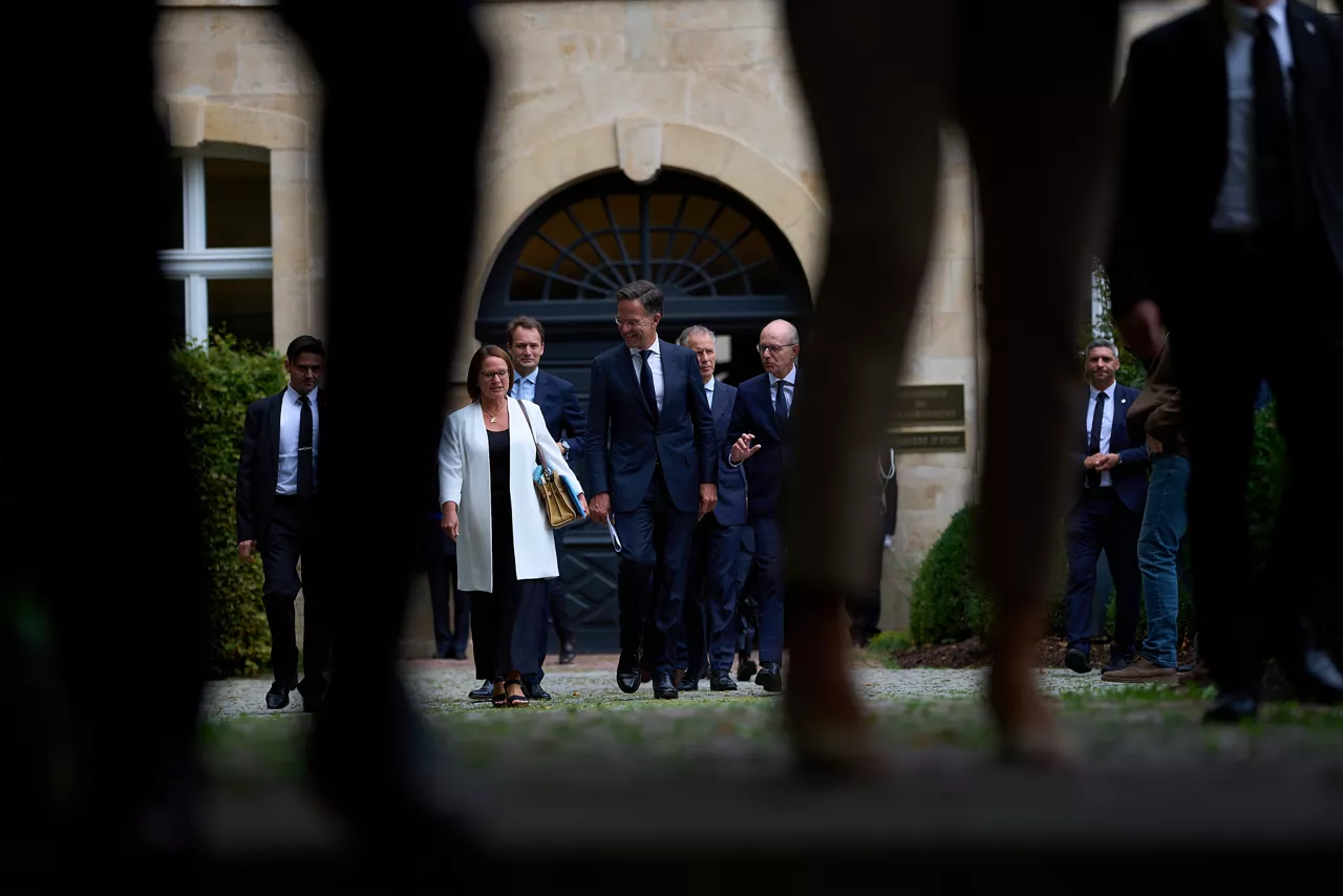 NATO Secretary General Mark Rutte with the Prime Minister, Luc Frieden and the Minister of Defence, Yuriko Backes