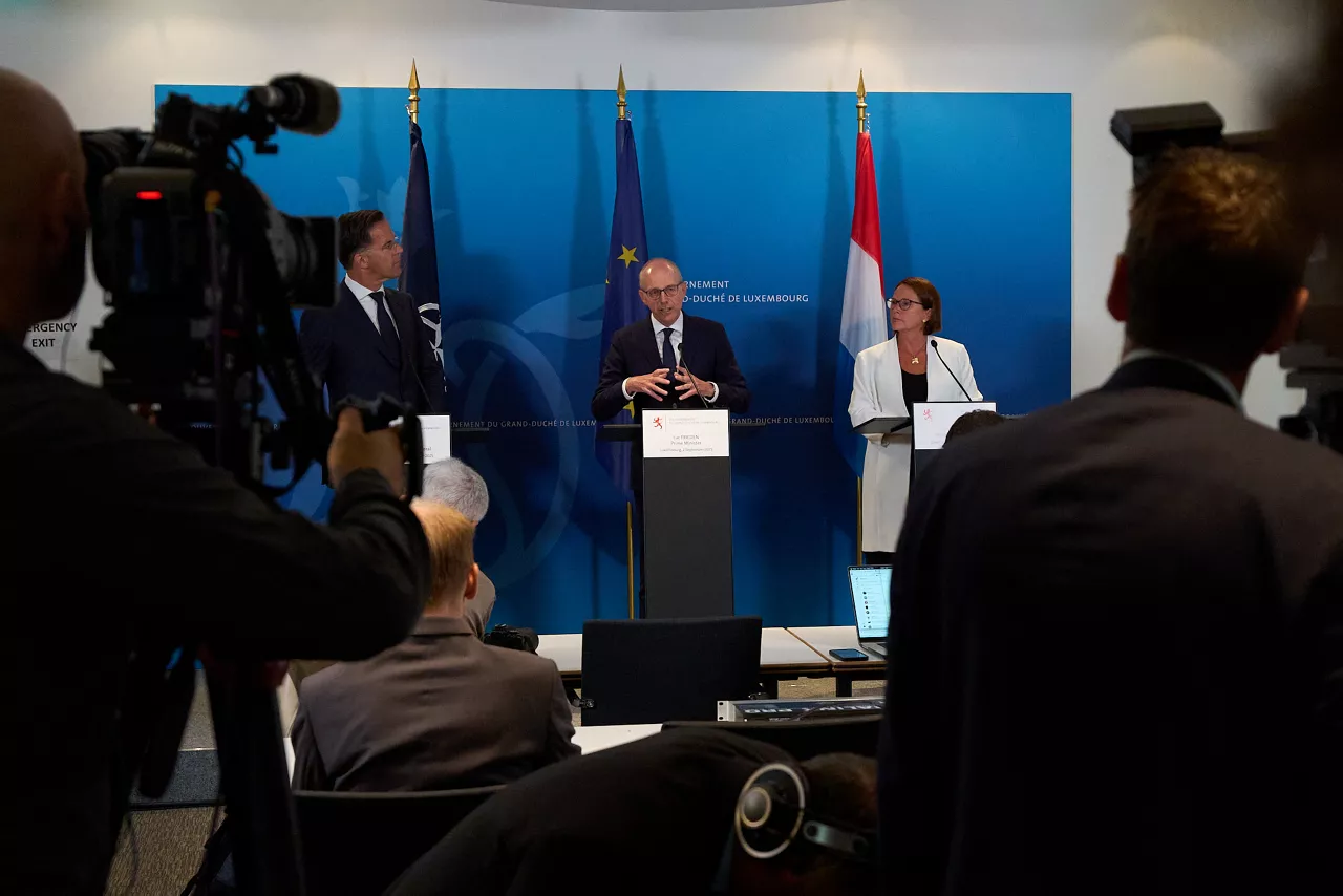 Joint press conference with NATO Secretary General Mark Rutte,  the Prime Minister, Luc Frieden and the Minister of Defence, Yuriko Backes