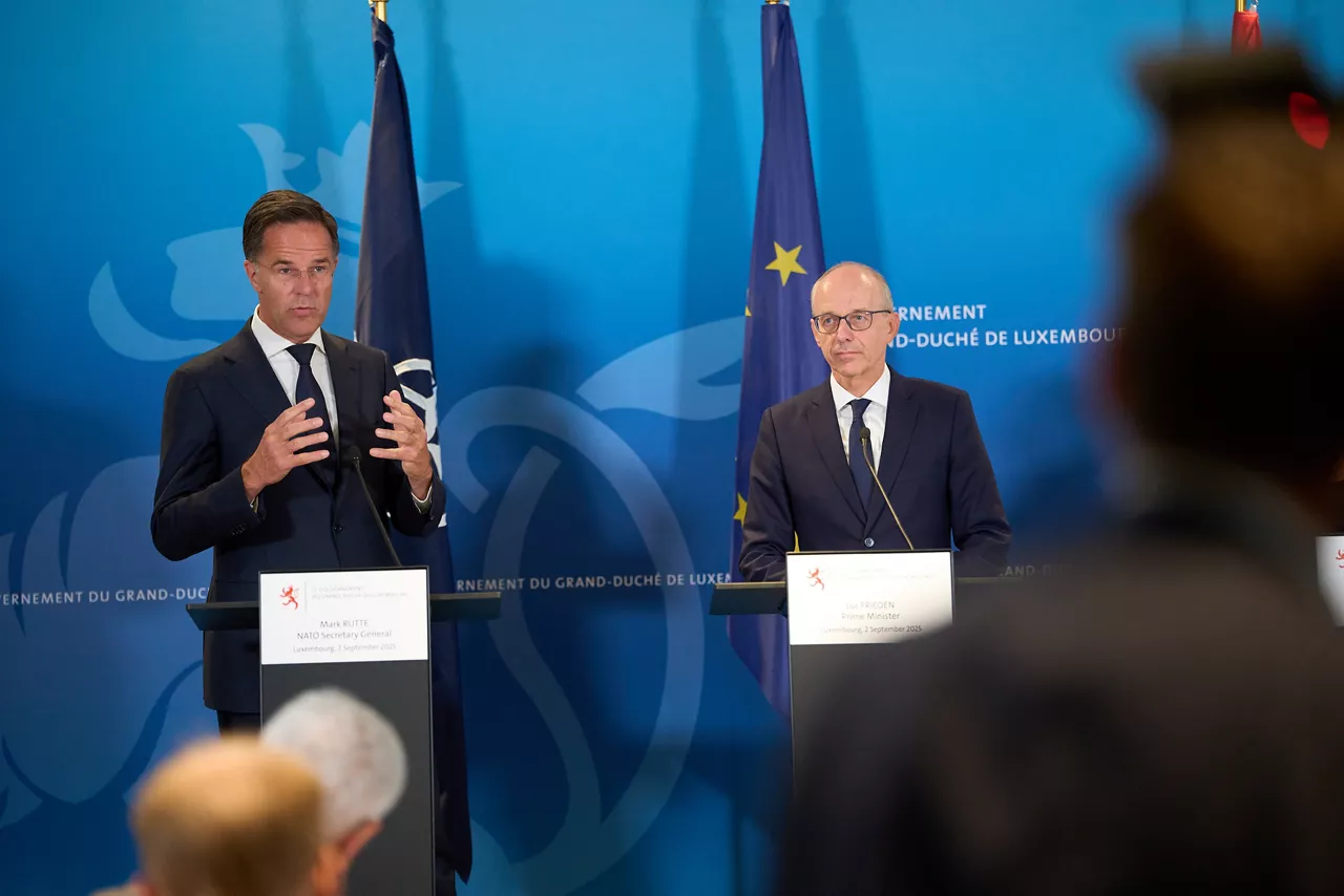 Joint press conference with NATO Secretary General Mark Rutte,  the Prime Minister, Luc Frieden and the Minister of Defence, Yuriko Backes