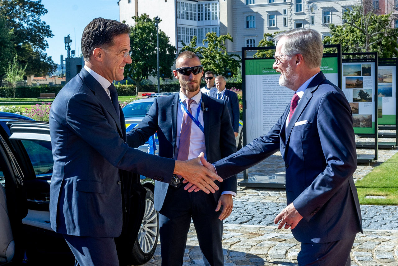 NATO Secretary General Mark Rutte meets with the Prime Minister of Czechia, Petr Fiala
