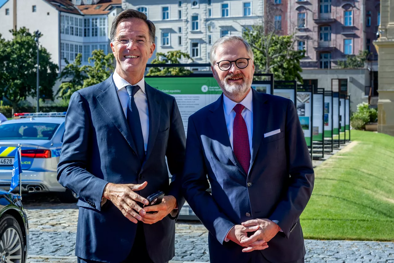 NATO Secretary General Mark Rutte meets with the Prime Minister of Czechia, Petr Fiala