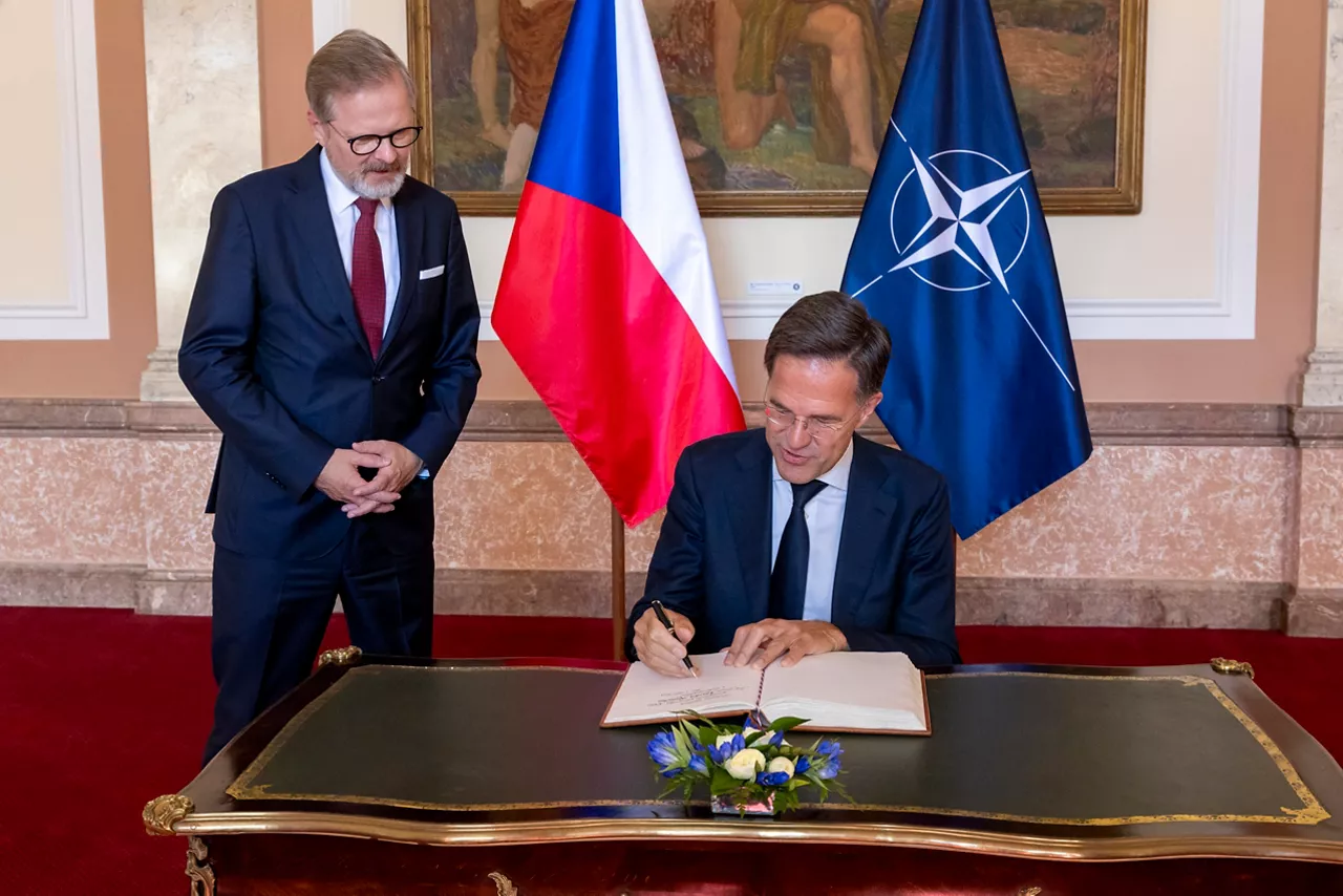 NATO Secretary General Mark Rutte meets with the Prime Minister of Czechia, Petr Fiala
