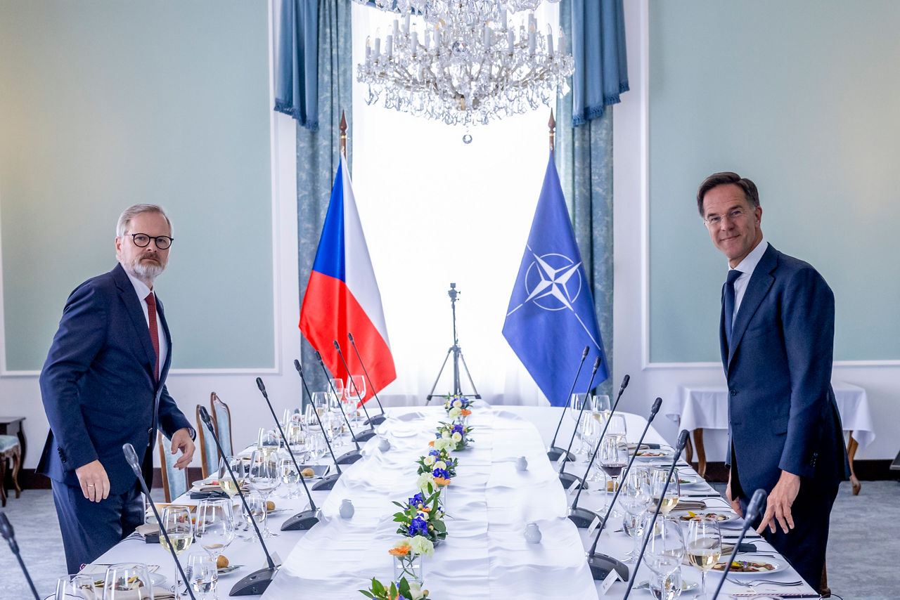 Bilateral meeting between NATO Secretary General Mark Rutte and the Prime Minister of Czechia, Petr Fiala
