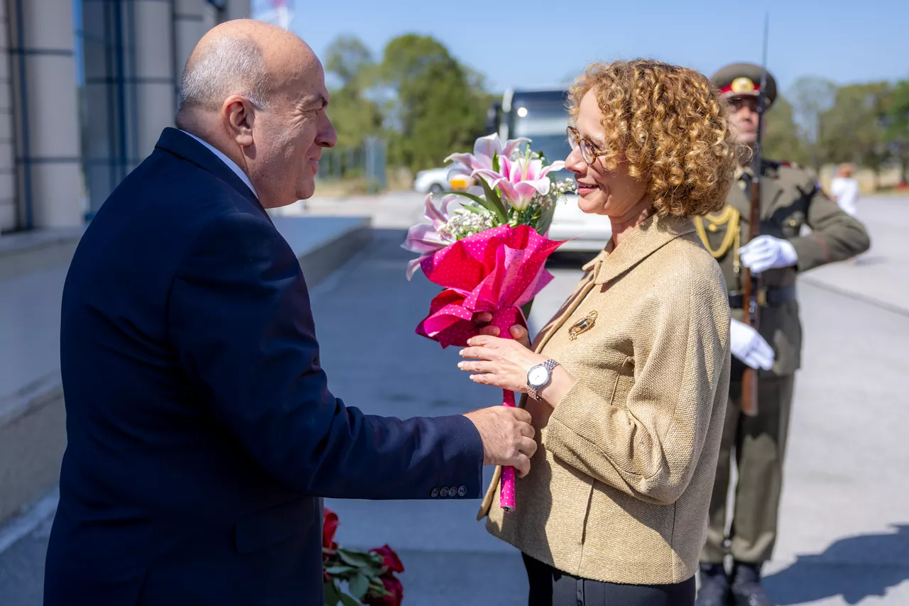 NATO Deputy Secretary General Radmilla Shekerinska with the NATO Permanent Representative for Bulgaria, Nikolay Milkov