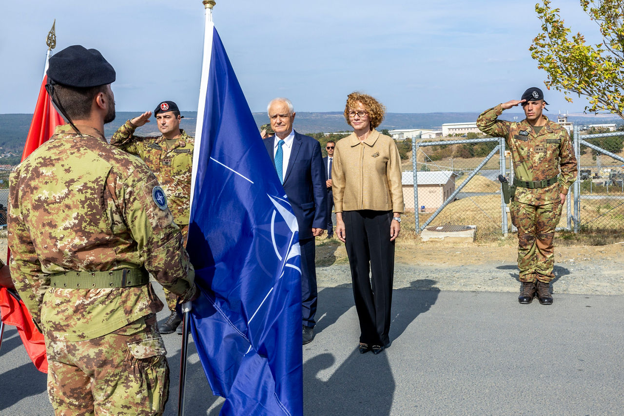 NATO Deputy Secretary General Radmilla Shekerinska visits Novo Selo Training Area Multinational Battle Group and meets with the troops