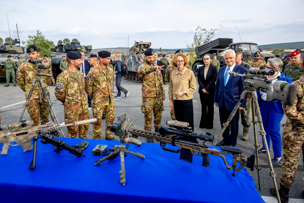 NATO Deputy Secretary General Radmilla Shekerinska visits Novo Selo Training Area Multinational Battle Group and meets with the troops