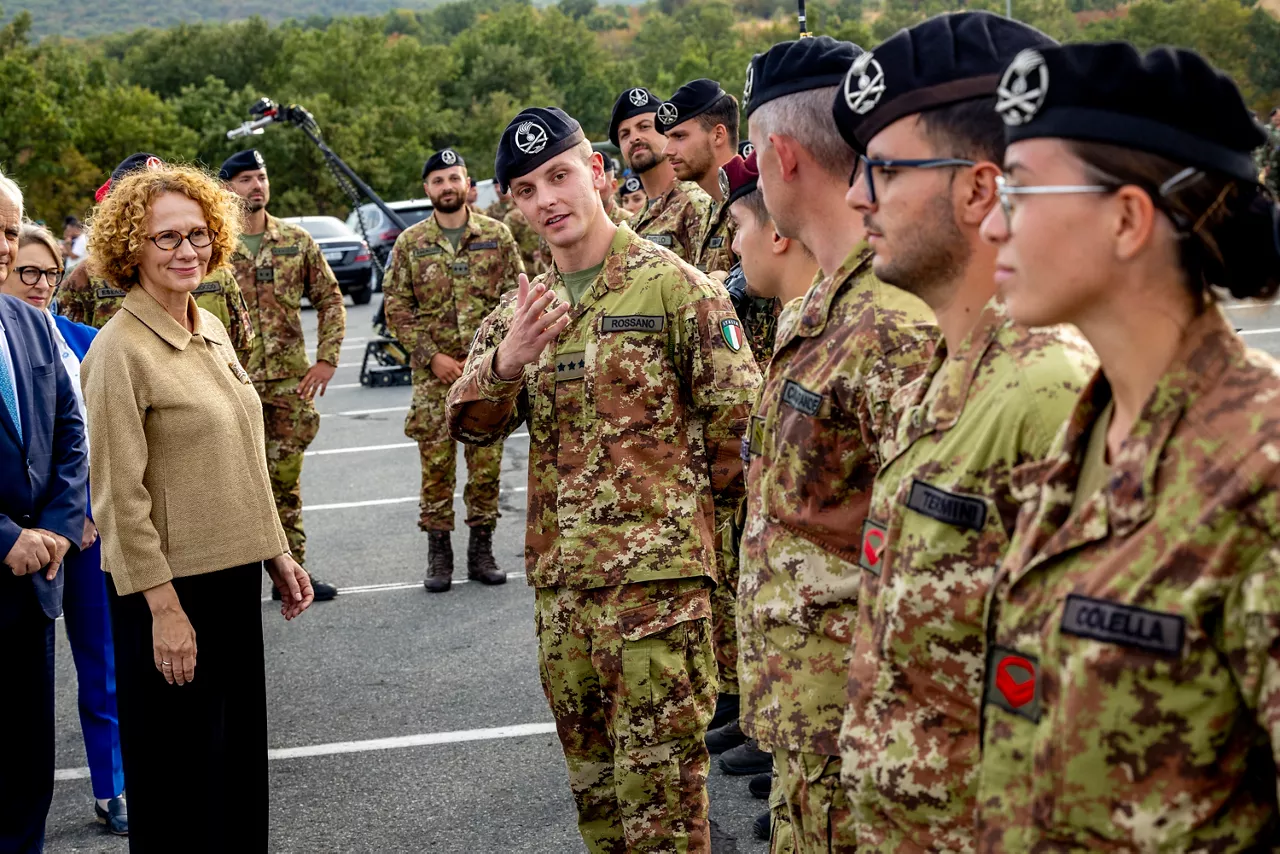 NATO Deputy Secretary General Radmilla Shekerinska visits Novo Selo Training Area Multinational Battle Group and meets with the troops