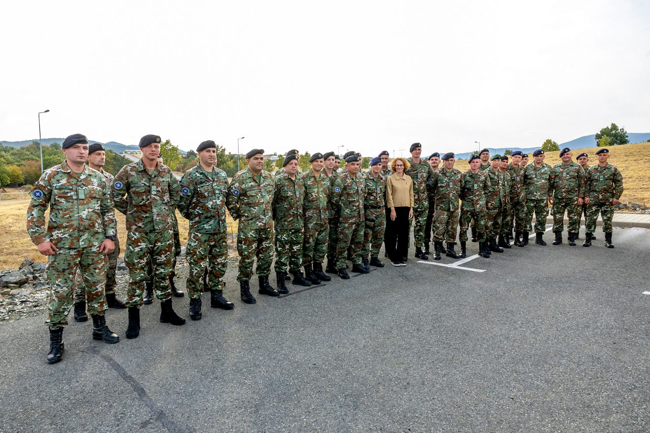 NATO Deputy Secretary General Radmilla Shekerinska visits Novo Selo Training Area Multinational Battle Group and meets with the troops