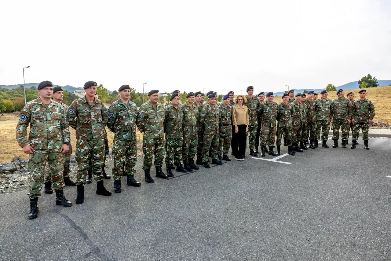 NATO Deputy Secretary General Radmilla Shekerinska visits Novo Selo Training Area Multinational Battle Group and meets with the troops