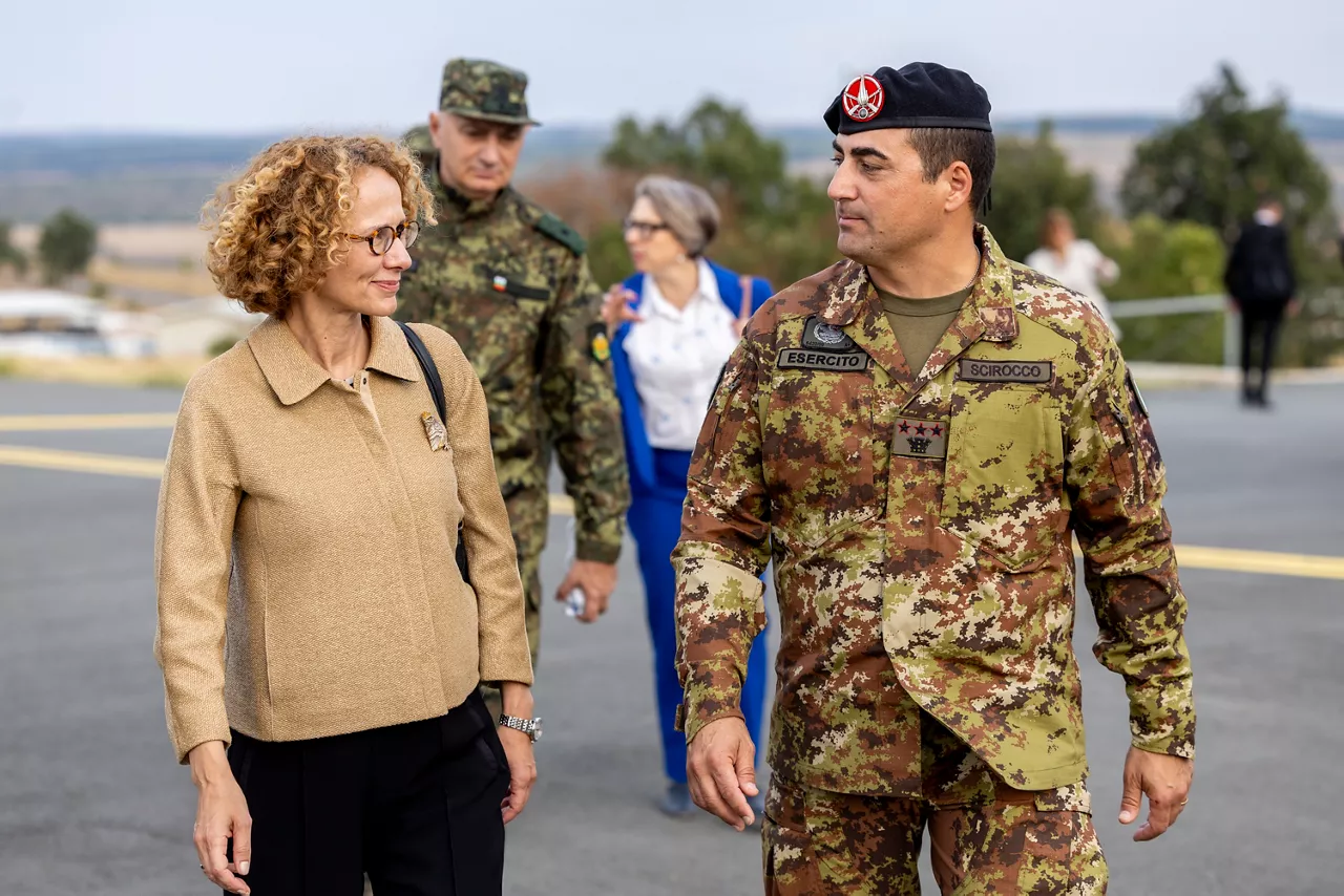 NATO Deputy Secretary General Radmilla Shekerinska visits Novo Selo Training Area Multinational Battle Group and meets with the troops