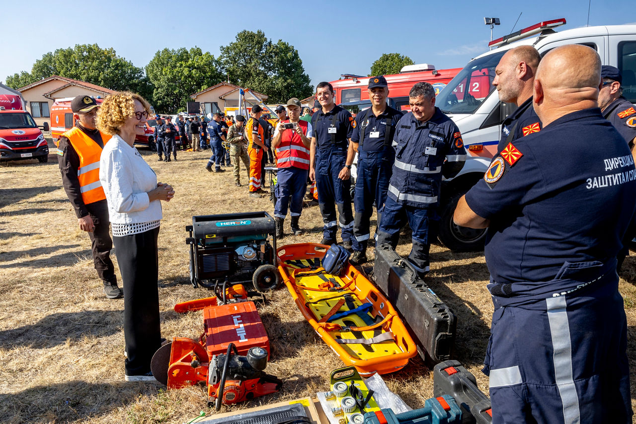 NATO Deputy Secretary General Radmilla Shekerinska visits the NATO Emergency Management exercise "BULGARIA 2025" with Daniel Mitov, Minister of the Interior of Bulgaria
