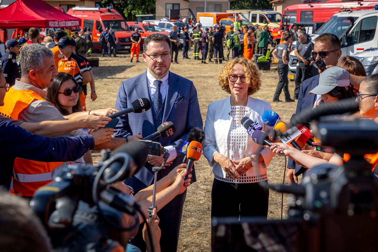 NATO Deputy Secretary General Radmilla Shekerinska visits the NATO Emergency Management exercise "BULGARIA 2025" with Daniel Mitov, Minister of the Interior of Bulgaria