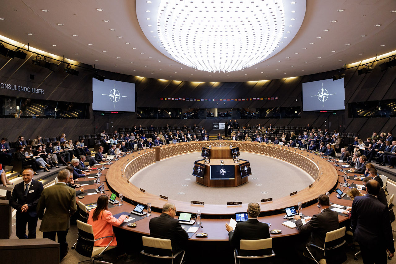 The Prime Minister of Iraq, Mohammed Shia' al-Sudani visits NATO and meets with NATO Secretary General Mark Rutte
