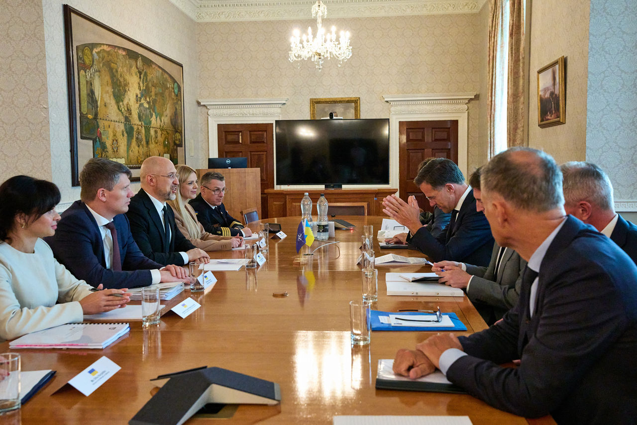 NATO Secretary General Mark Rutte meets with the Minister of Defence of Ukraine, Denys Shmyhal