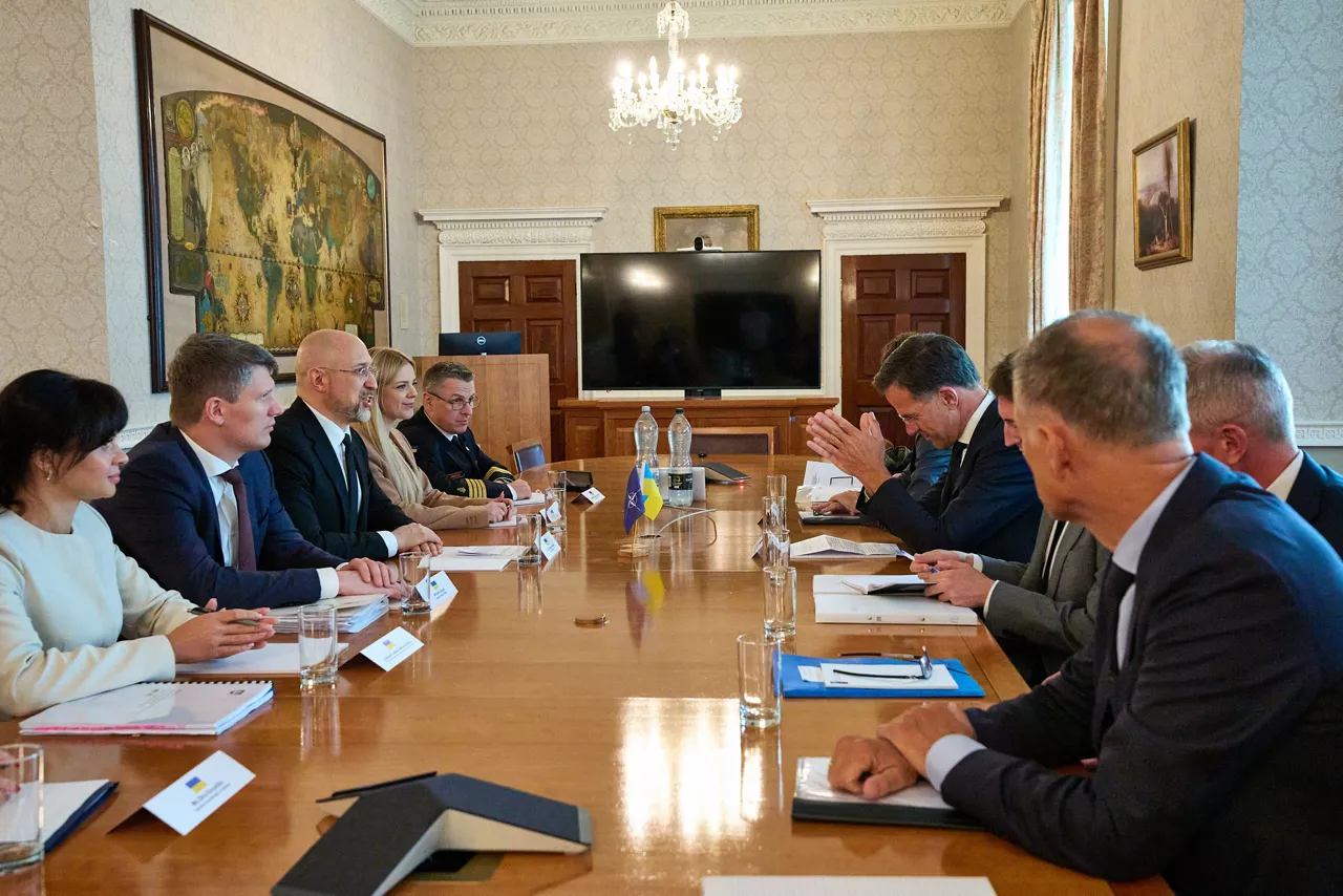 NATO Secretary General Mark Rutte meets with the Minister of Defence of Ukraine, Denys Shmyhal