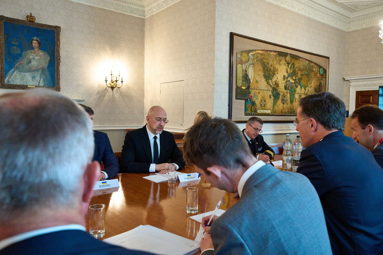 NATO Secretary General Mark Rutte meets with the Minister of Defence of Ukraine, Denys Shmyhal