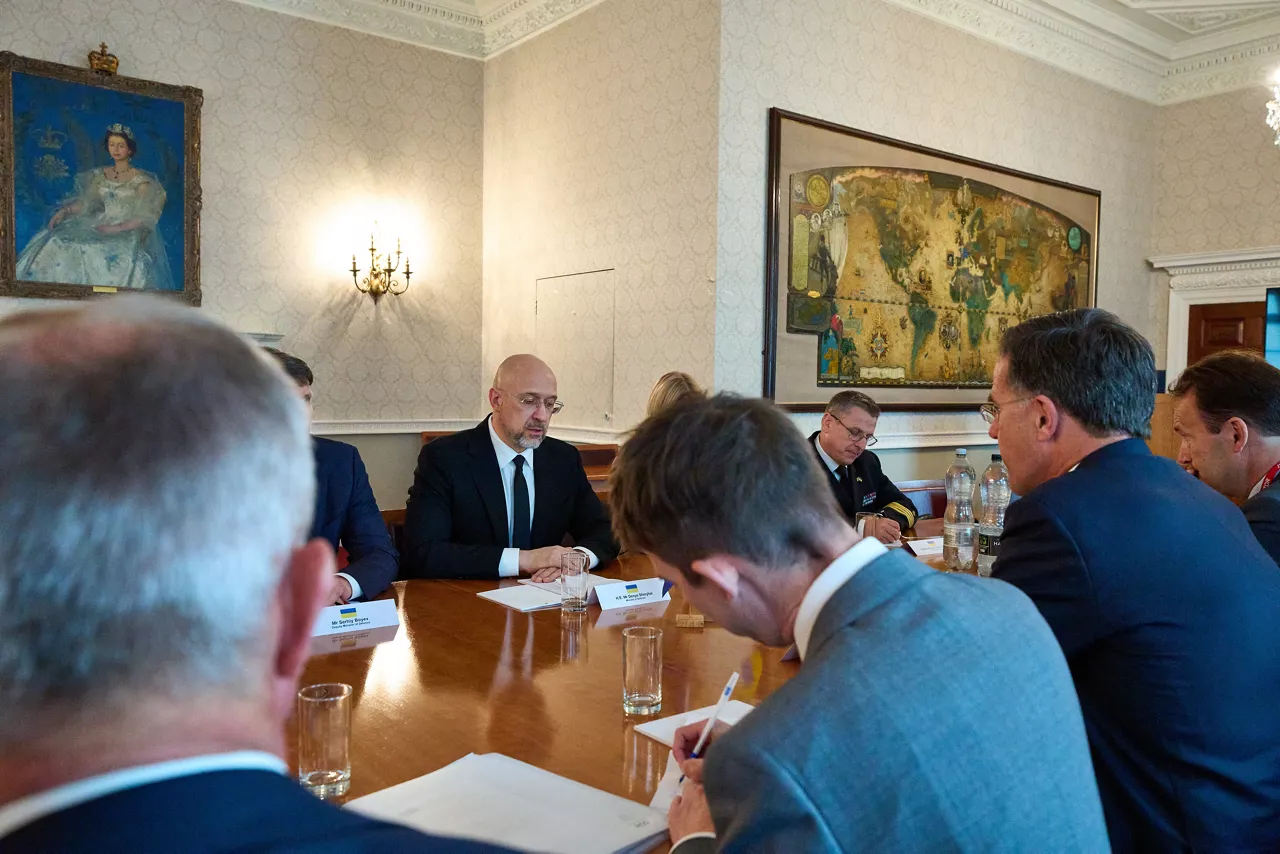 NATO Secretary General Mark Rutte meets with the Minister of Defence of Ukraine, Denys Shmyhal