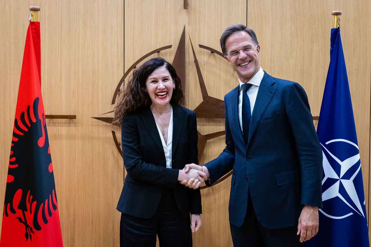 Vlora Hyseni, Director SHISH Albania visits NATO and meets with NATO Secretary General Mark Rutte and with NATO Deputy Secretary General, Radmila Shekerinska