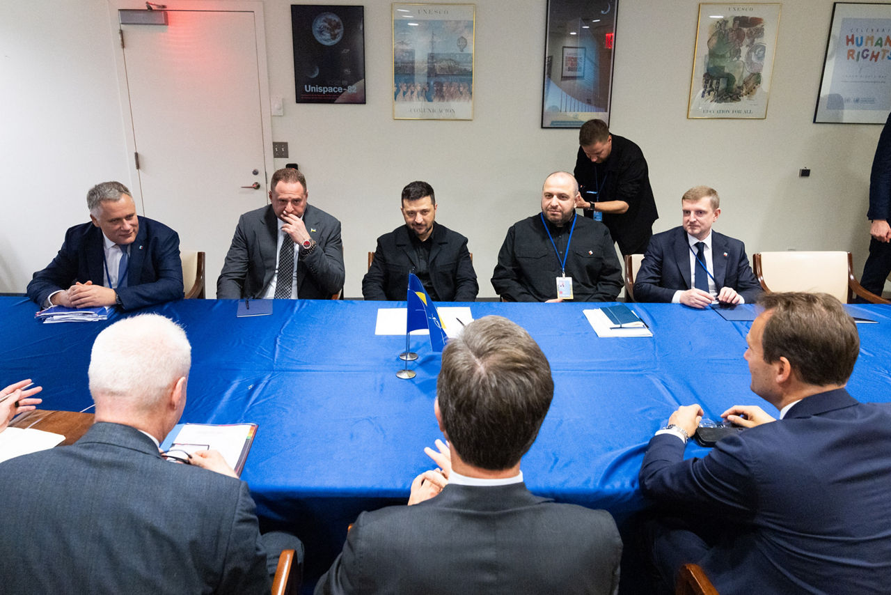 NATO Secretary General Mark Rutte meets with the President of Ukraine, Volodymyr Zelenskyy