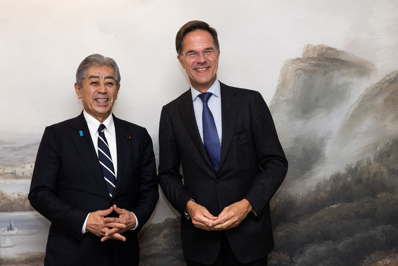 NATO Secretary General Mark Rutte meets with Iwaya Takeshi, Minister for Foreign Affairs of Japan