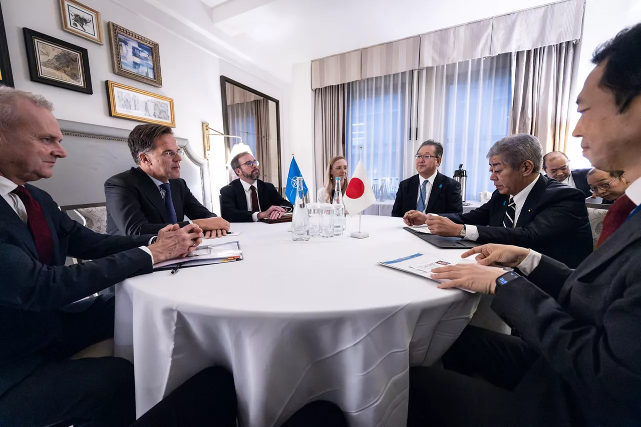 NATO Secretary General Mark Rutte meets with Iwaya Takeshi, Minister for Foreign Affairs of Japan