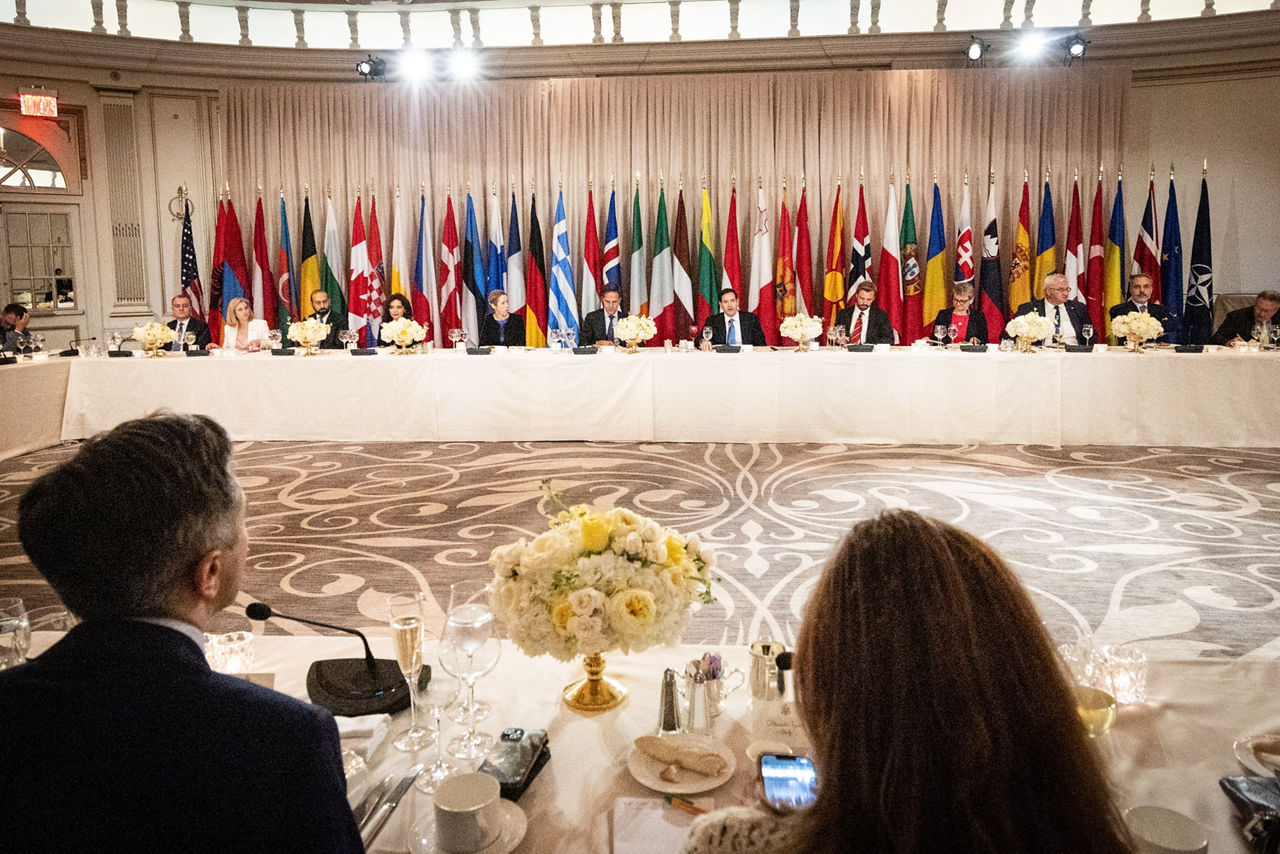 NATO Secretary General Mark Rutte at the Transatlantic Dinner hosted by US Secretary of State, Marco Rubio