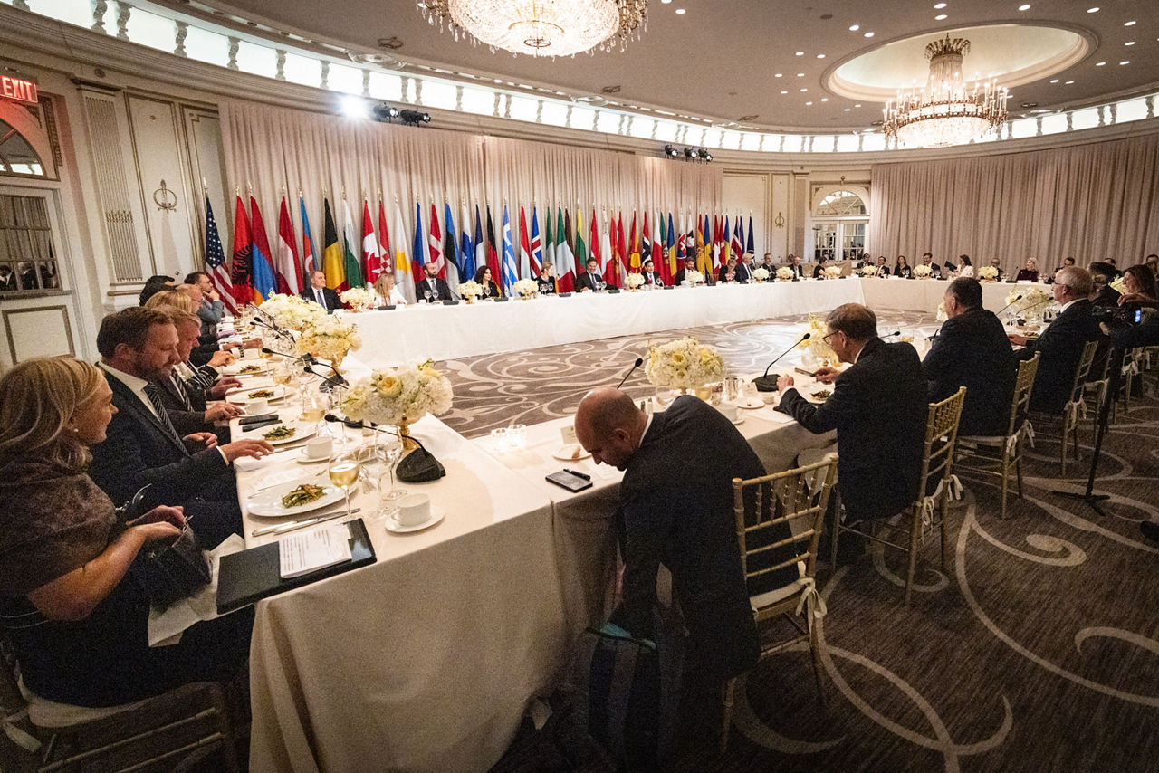 NATO Secretary General Mark Rutte at the Transatlantic Dinner hosted by US Secretary of State, Marco Rubio