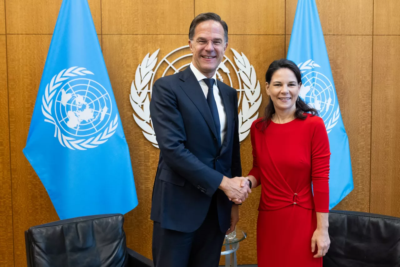 NATO Secretary General Mark Rutte meets with Annalena Baerbock, President of the United Nations General Assembly