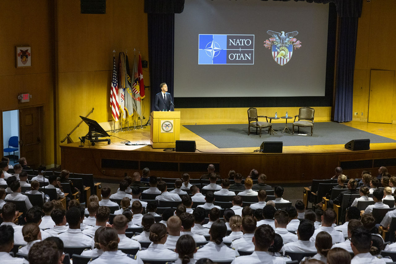 NATO Secretary General Mark Rutte visits the United States Military Academy West Point and addresses the cadets
