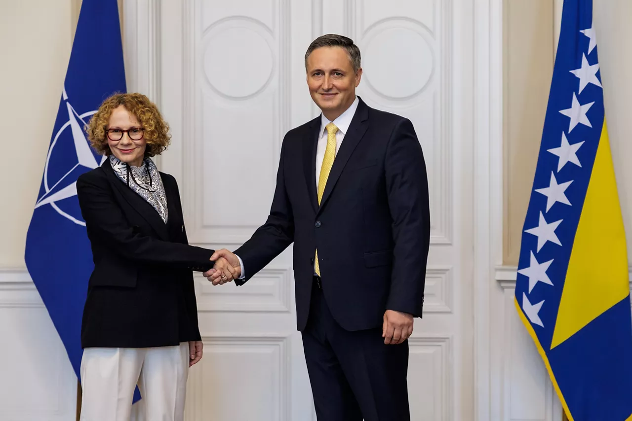 NATO Deputy Secretary General Radmila Shekerinska meets with Denis Bećirović, Bosniak member of the Presidency of Bosnia and Herzegovina