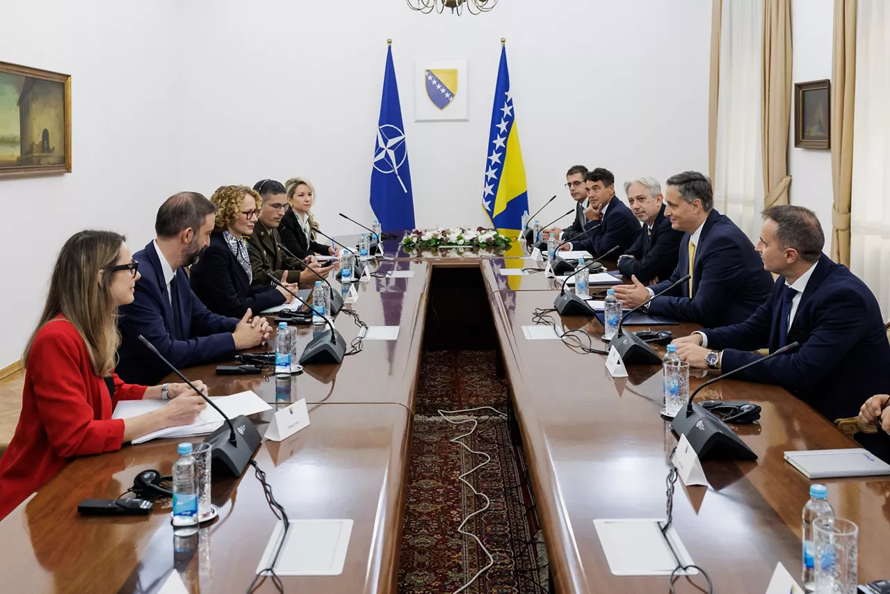 NATO Deputy Secretary General Radmila Shekerinska meets with Denis Bećirović, Bosniak member of the Presidency of Bosnia and Herzegovina
