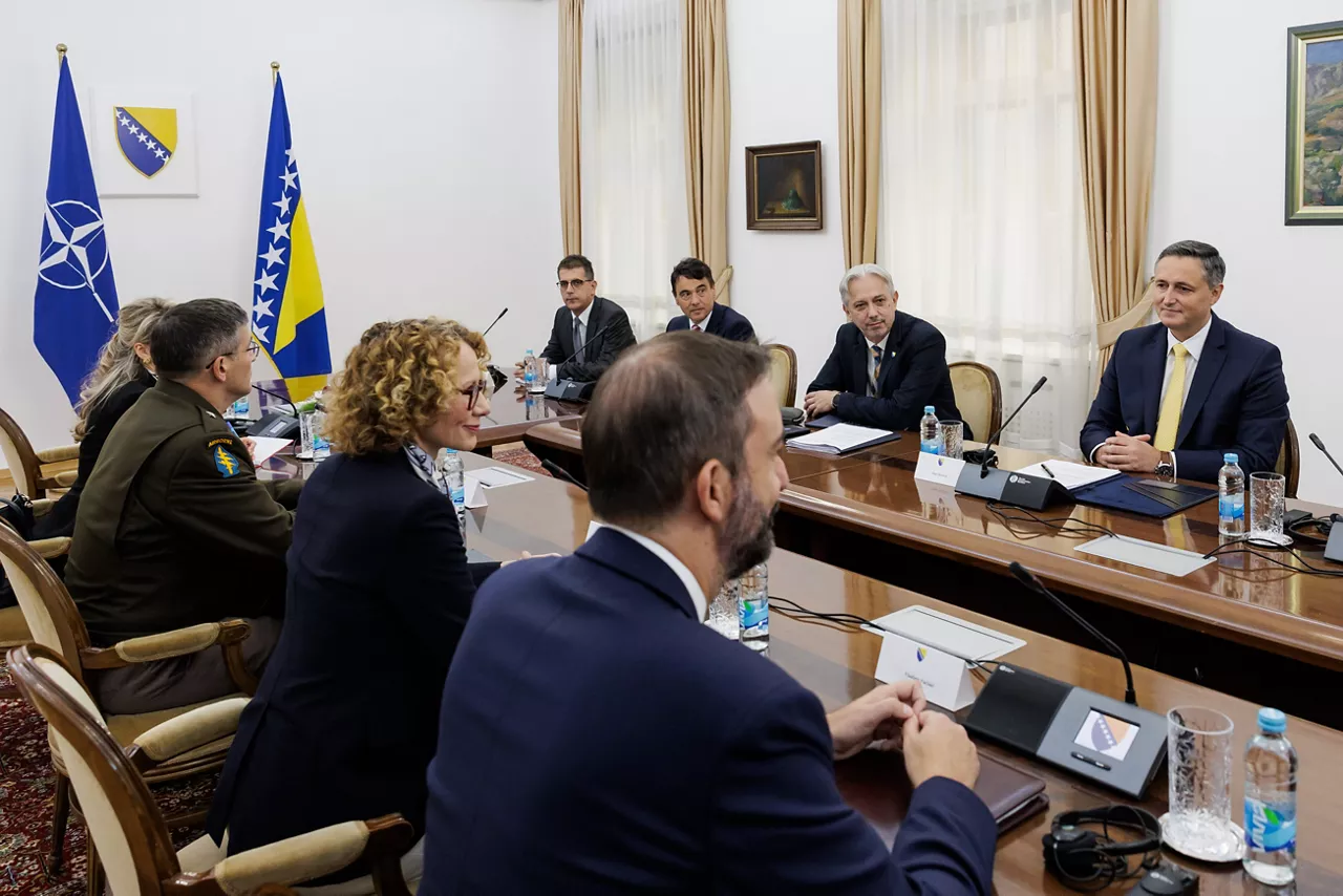 NATO Deputy Secretary General Radmila Shekerinska meets with Denis Bećirović, Bosniak member of the Presidency of Bosnia and Herzegovina