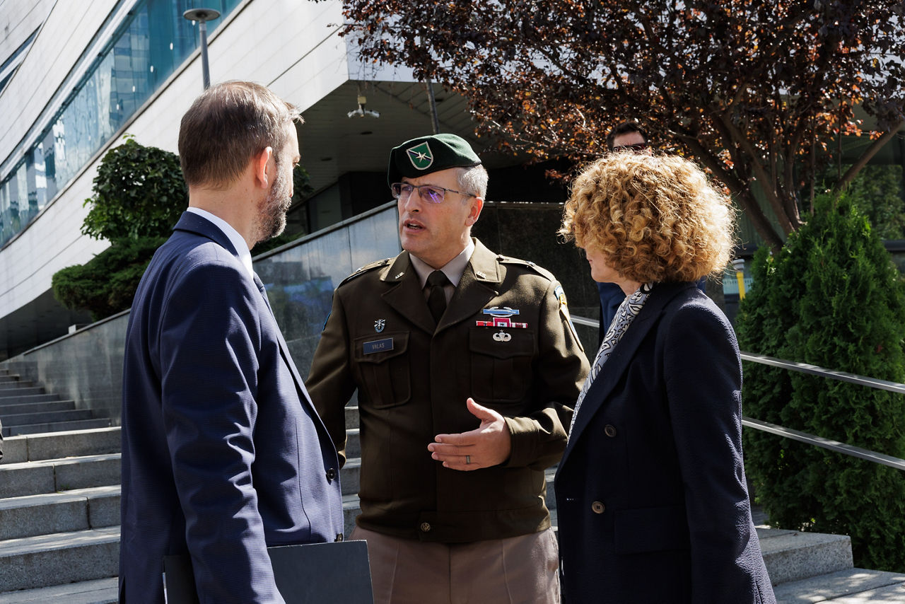 NATO Deputy Secretary General Radmila Shekerinska with Brigadier General Matthew Valas,  Commander, NATO Headquarters Sarajevo