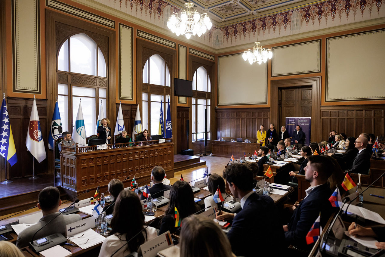 NATO Deputy Secretary General Radmila Shekerinska with students