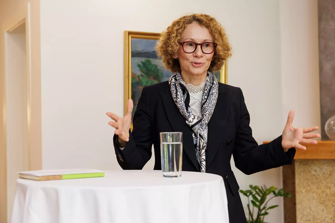NATO Deputy Secretary General Radmila Shekerinska speaks to Allied Ambassadors in Sarajevo