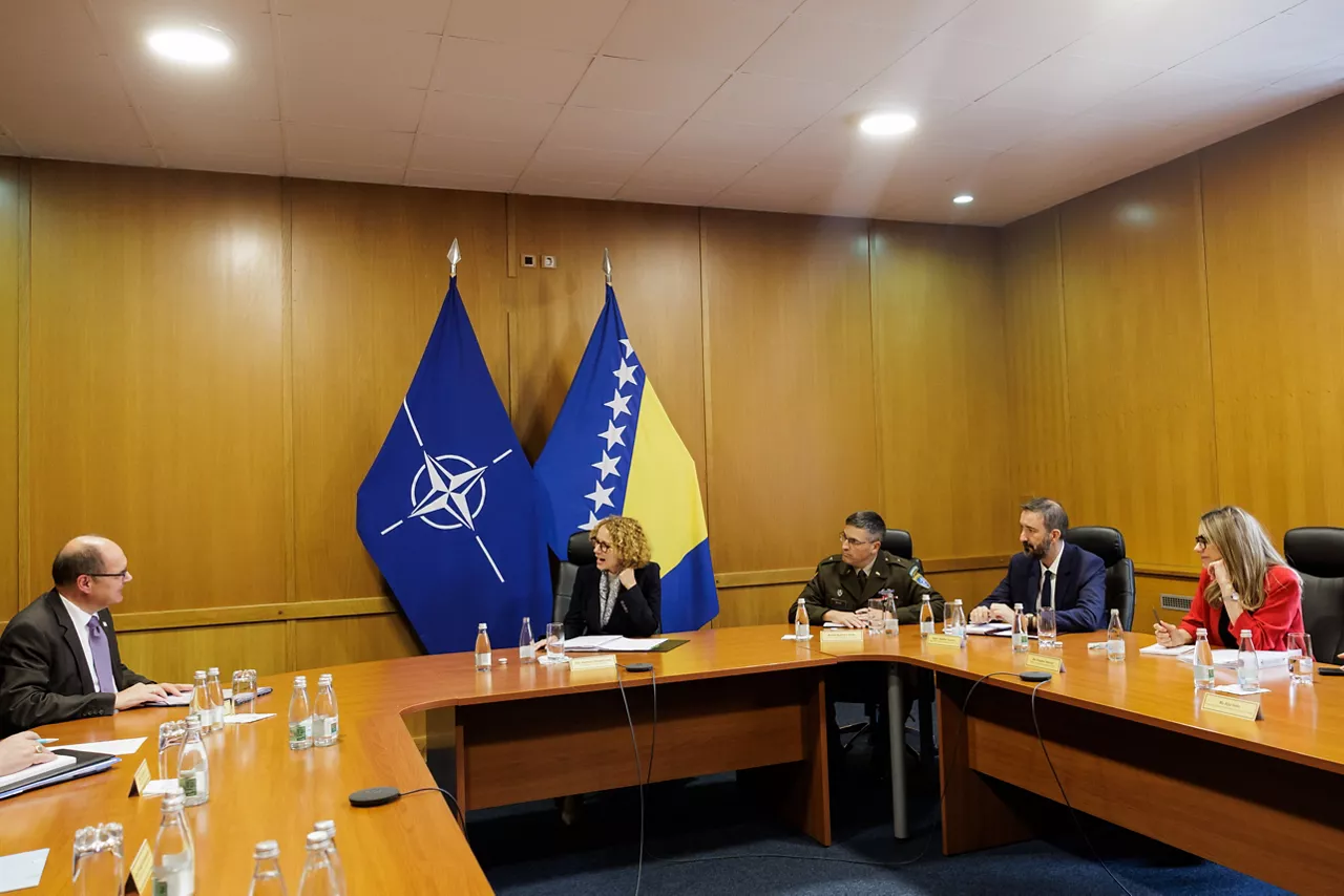 NATO Deputy Secretary General Radmila Shekerinska meets with Christian Schmidt, High Representative for Bosnia and Herzegovina