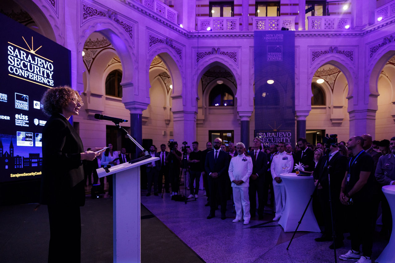 NATO Deputy Secretary General Radmila Shekerinska attends the gala opening of the Sarajevo Security Conference and delivers a speech