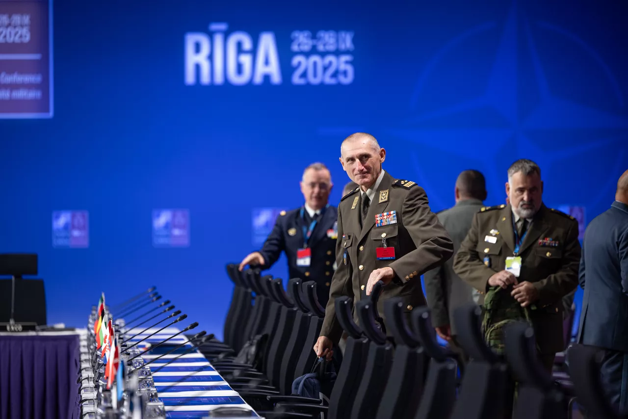 Chair of the NATO Military Committee, Admiral Giuseppe Cavo Dragone opens the Military Committee Conference